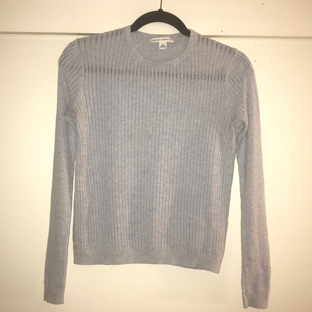 Banana Republic Luxe Ribbed Cotton Sweater S